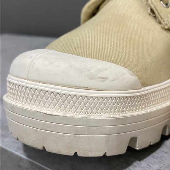 Palladium Beige Lace-Up High Top Athletic Boots Size 7 - Picture 7 of 16